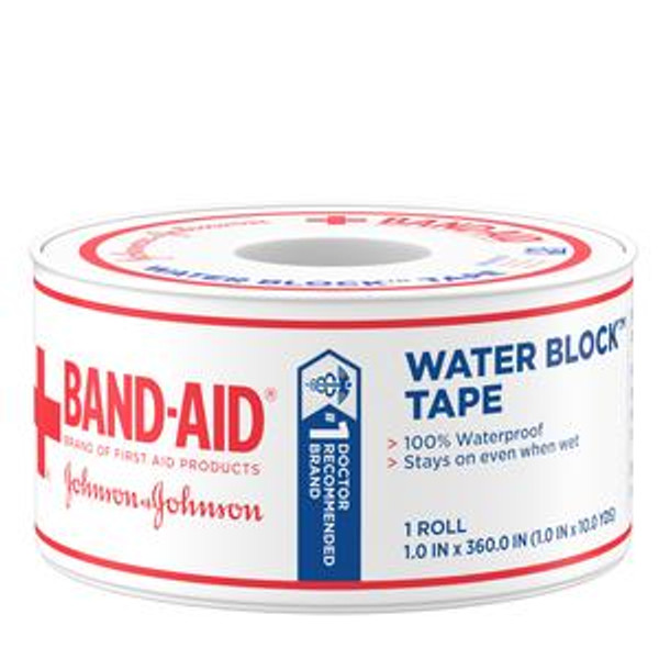 J & J Band-Aid First Aid Waterblock Tape, 1" x 10 yd
