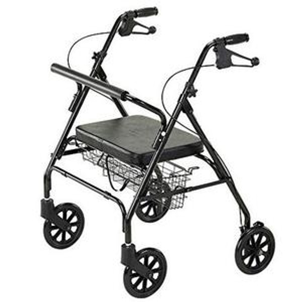 Cardinal Health™ Rollator, Heavy Duty, 400 lb Capacity, Black