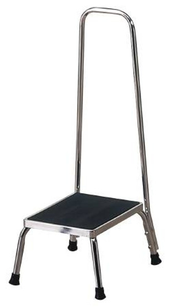 Chrome Step Stool with Handrail, entrust Performance