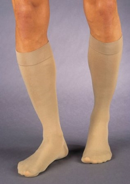 Compression Stockings JOBST Relief Knee High, Full Calf Beige Closed Toe