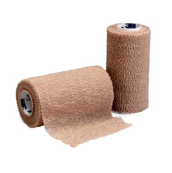 Cohesive Bandage Coban Standard Compression Self-adherent Closure Tan NonSterile