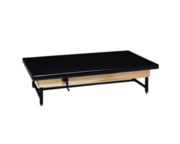 Wooden Platform Table - Manual Hi-Low, Upholstered