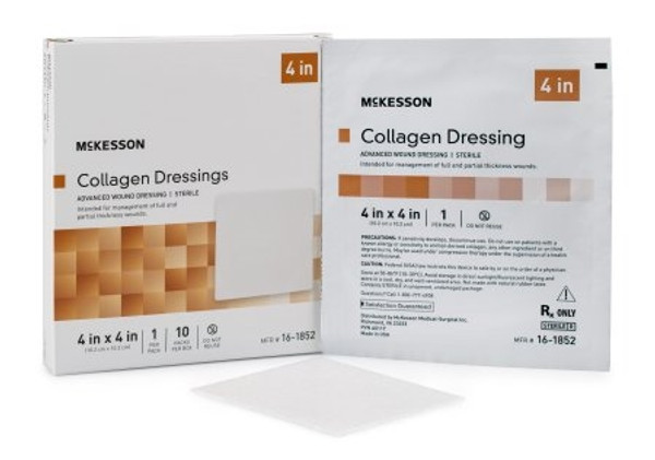 Collagen Dressing Matrix / Gel / Sheet McKesson Collagen / Sodium Alginate / Carboxylmethylcellulose (CMC) / Ethylenediaminetetraacetic Acid