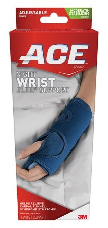 ACE Brand Carpal Tunnel Wrist Stabilizer, Grey – One Size Fits Most 