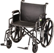 24 Inch Steel Wheelchair Detachable Arms  Footrests