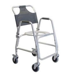 Shower Transport Commode Chair with Footrest Frame