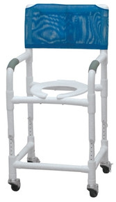 Lumex 26 PVC Bariatric Shower Commode Chair no footrest