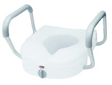 Carex EZ Lock Raised Toilet Seat with NonAdjustable Handles