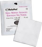 ReliaMed Gauze Sponge  Nonsterile Nonwoven 4 Ply 4 x 4