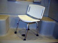 sunmark Econo Aluminum Shower Bench with Backrest