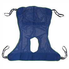 Full Body Mesh Patient Lift Sling with Commode Cutout Option  XLarge