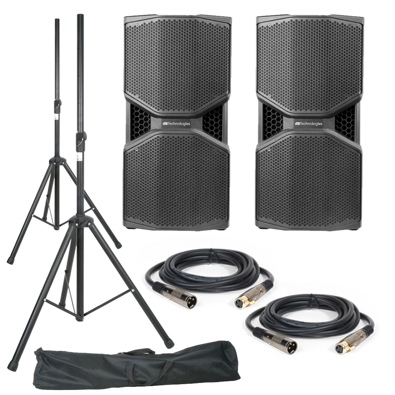 db Technologies Opera Reevo 212 (Pair) with Stands, Stand Bag & Cables ...