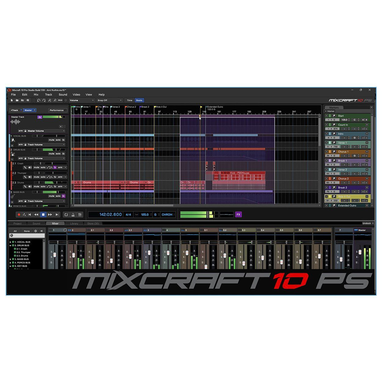 New Acoustica Mixcraft 10 Pro Studio Music Production Software for PC  (Download/Activation Card)