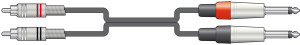 Chord Twin RCA to Twin 6.3mm Mono Jack Lead - 6m