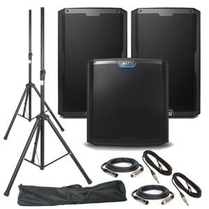 Alto Professional TS415 (Pair) with TS12S Sub, Stands & Cables
