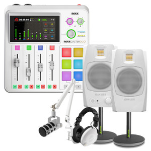 Rode RodeCaster Duo White Solo Podcast Editing Package