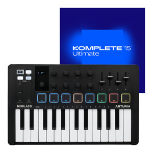 Arturia Minilab MK3 (Black) With Komplete 15 Ultimate