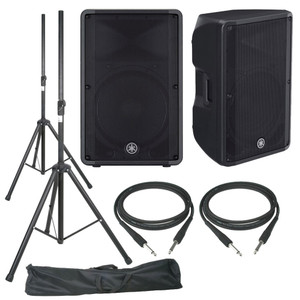 Yamaha CBR15 (Pair) With Speaker Stands, Stand Bag & 12m Cables