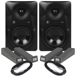 Mackie MR524 (Pair) With Isolation Pads & Cables