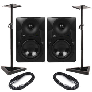 Mackie MR524 (Pair) With Stands & Cables