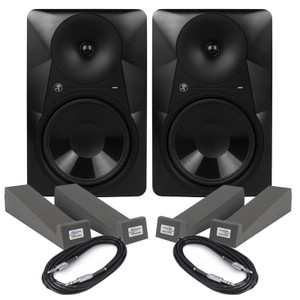 Mackie MR824 (Pair) With Isolation Pads & Cables