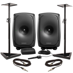 Genelec 8341 APM (Pair) With Stands, Cables & GLM Software