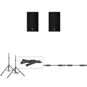Yamaha DZR10 (Pair) With Stands, Stand Bag & Cables