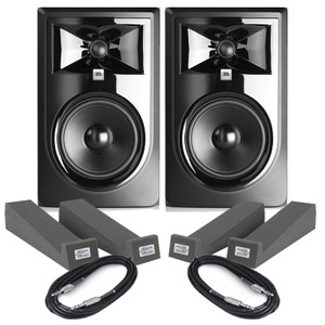 JBL LSR306P MKII (Pair) With Isolation Pads & Cables