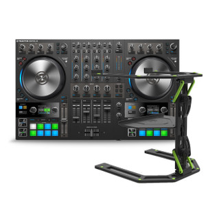 Native Instruments Traktor Kontrol S4 MK3 with Gravity LTS-01B Laptop Stand