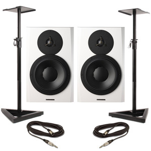 Dynaudio LYD-8 White (Pair) With Stands & Cables
