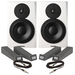 Dynaudio LYD-8 White (Pair) With Isolation Pads & Cables 