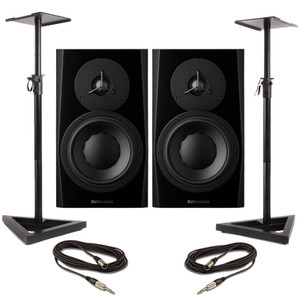 Dynaudio LYD-7 Black (Pair) With Stands & Cables