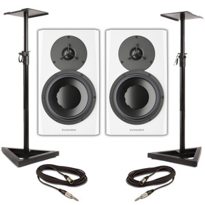 Dynaudio LYD-7 White (Pair) With Stands & Cables