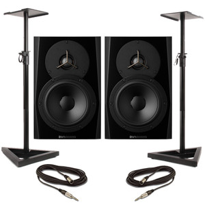 Dynaudio LYD-5 Black (Pair) With Stands & Cables