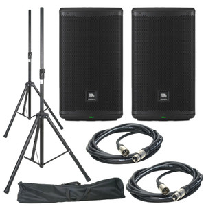 JBL EON710 (Pair) With Stands, Stands Bag & Cables