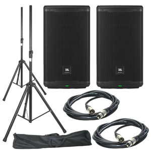 JBL EON712 (Pair) with Stands, Stand Bag & Cables