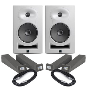 Kali Audio LP-6 V2 White (Pair) with Isolation Pads & Cables