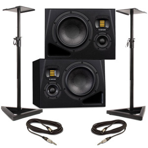 Adam Audio A8H – L & R With Stands & Cables