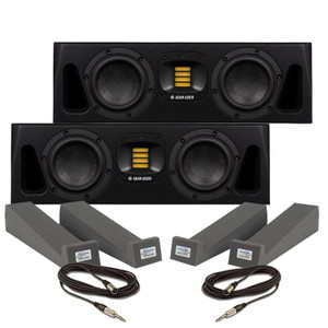 Adam Audio A44H (Pair) with Isolation Pads & Cables 