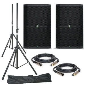 Mackie Thump215 (Pair) with Stands, Stand Bag & Cables