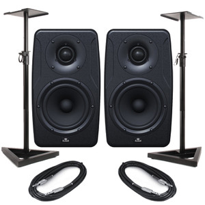IK Multimedia iLoud Precision 5 (Pair) with Stands & Cables