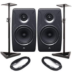 IK Multimedia iLoud Precision 6 (Pair) with Stands & Cables