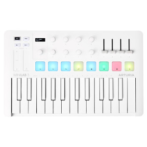 Arturia Minilab 3 (Alpine White) 25 Note MIDI Keyboard Controller Top