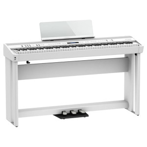 Roland FP-90X (White) Stand & Pedal Bundle