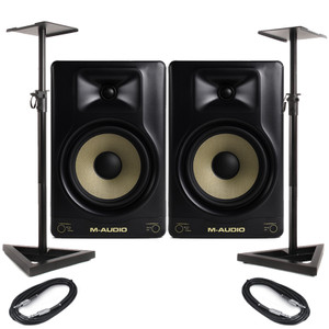 M-Audio Forty Eighty (Pair) with Stands & Cables