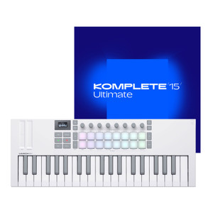 Novation Launchkey Mini 37 MK4 (White) with Komplete 15 Ultimate Main