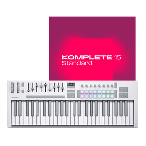 Novation Launchkey 49 MK4 (White) with Komplete 15 Standard Main