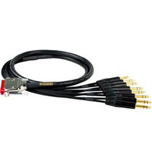 Mogami DB25 - TRS Jack (M) 5m with 1 x DB25 and 8 x Neutrik Black and Gold Jacks 1
