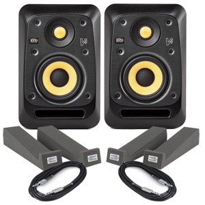 KRK V4S4 (Pair) With Isolation Pads & Cables