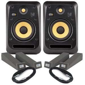 KRK V6S4 (Pair) With Isolation Pads & Cables